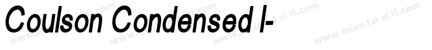 Coulson Condensed I字体转换